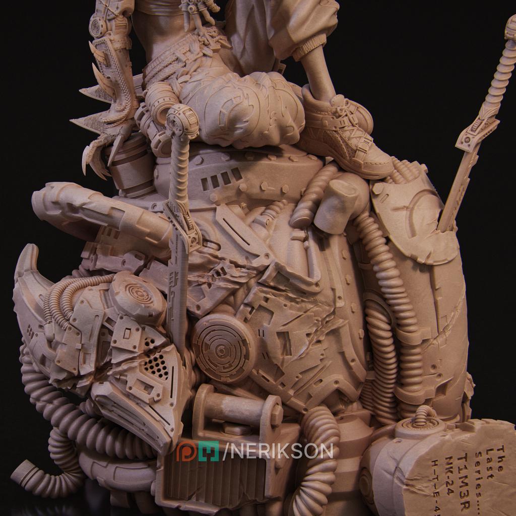 Neo-Nixxi Diorama | Sci-fi Female Collectible Resin Diorama | by Nerikson