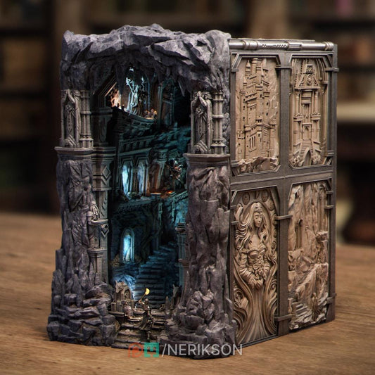 BookNook of the Shattered King | Large Scale Collectible Diorama Bookcase Filler | by Nerikson