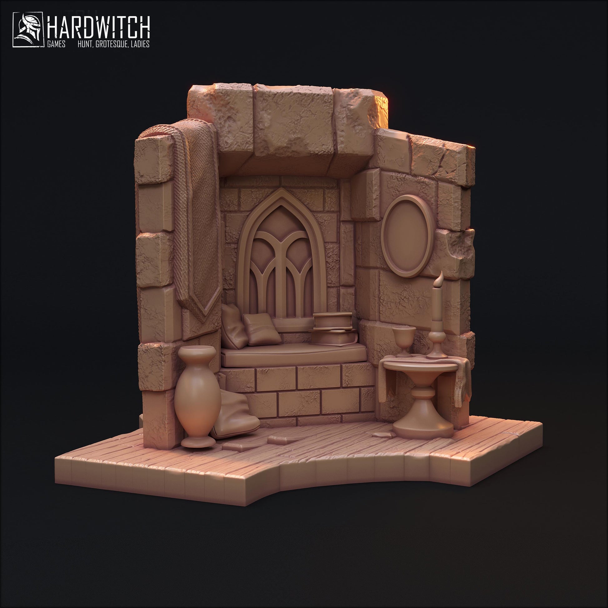 Diorama Room | DnD Terrain Display Miniature | 32mm / 75mm | by Hardwitch Games