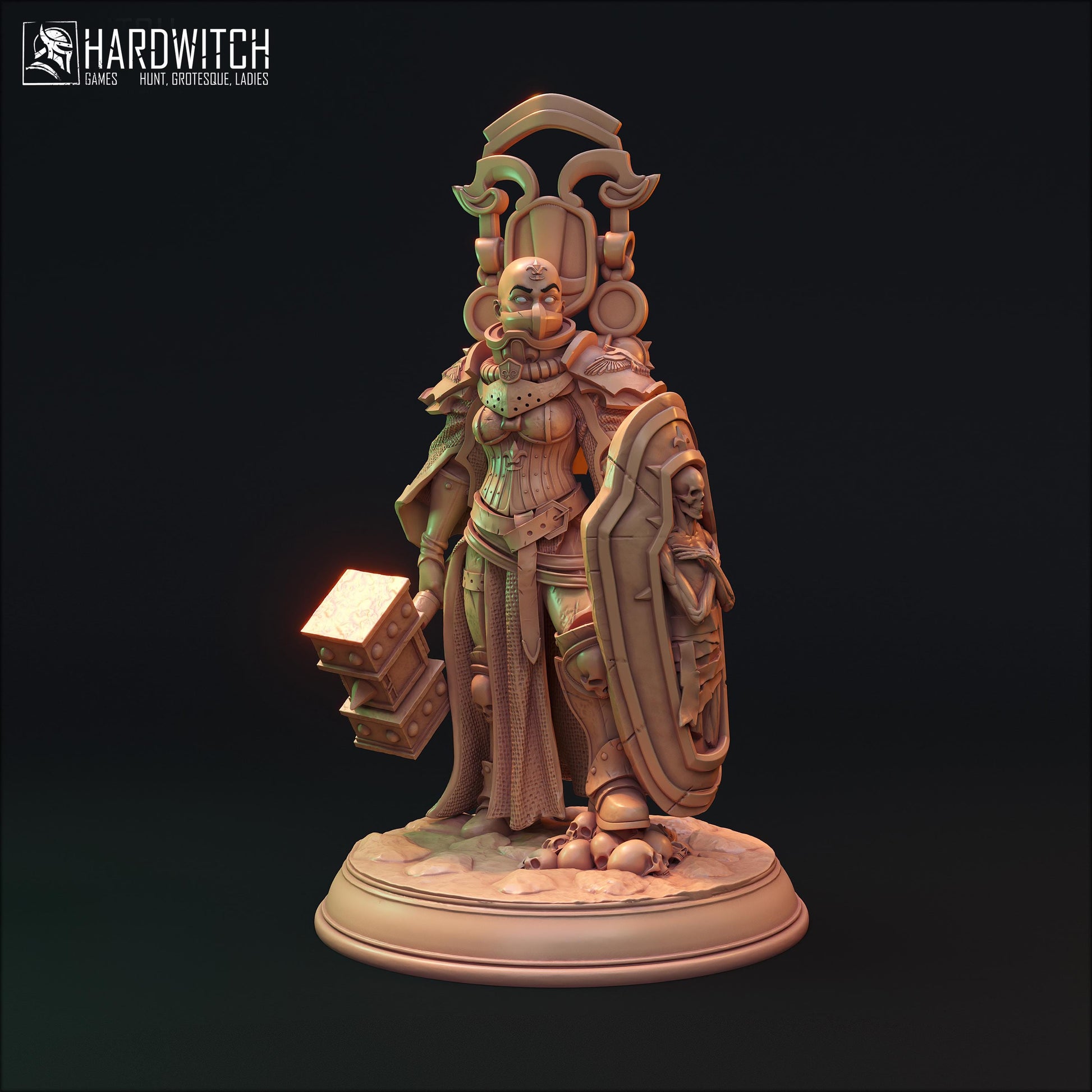 Sabbath Fidel | DnD Female Sci-fi Soldier Warrior Pin Up collectible Miniature | 32mm / 75mm | by Hardwitch Games