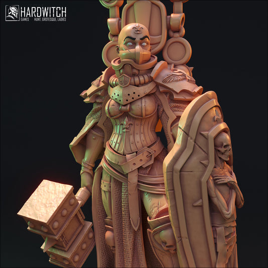 Sabbath Fidel | DnD Female Sci-fi Soldier Warrior Pin Up collectible Miniature | 32mm / 75mm | by Hardwitch Games