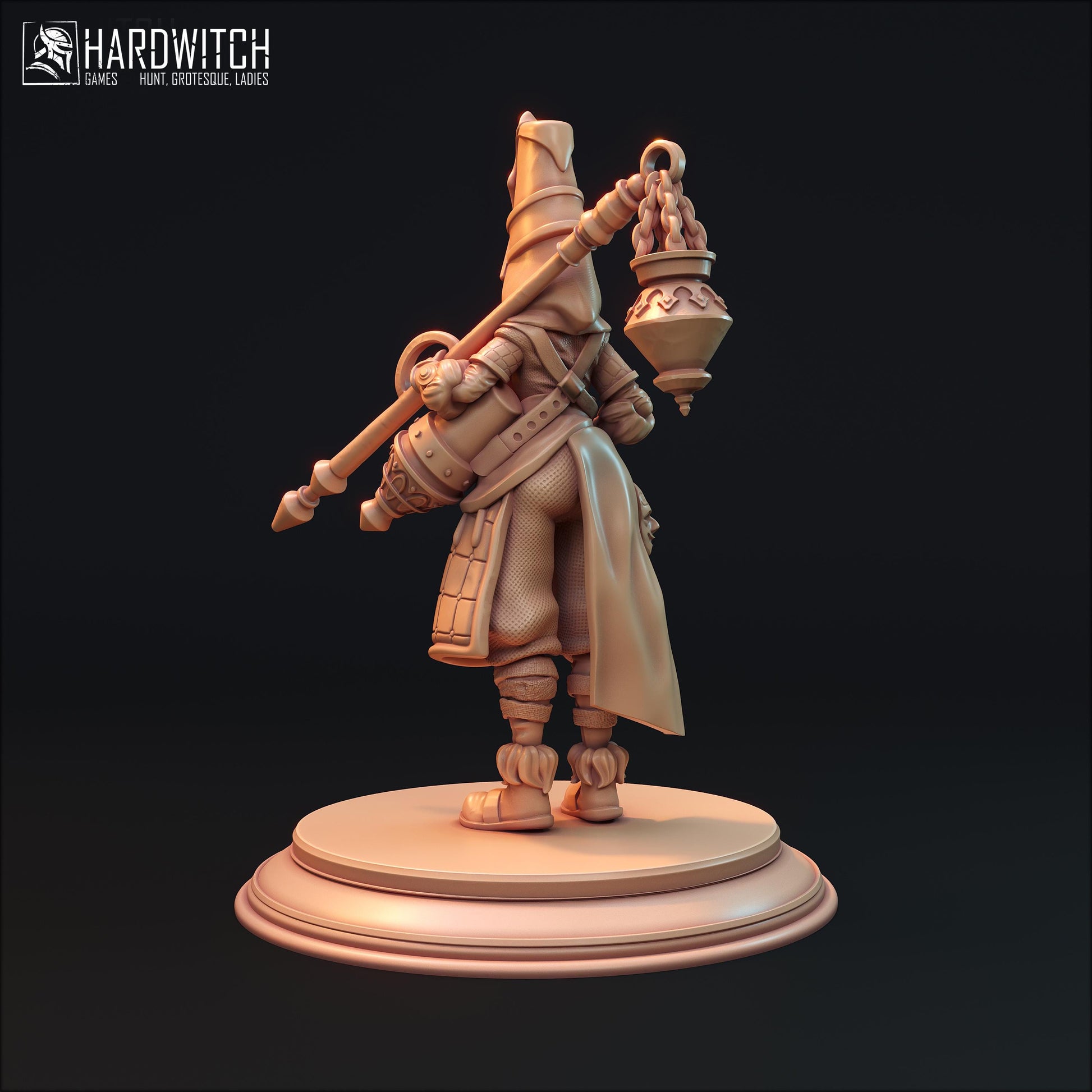 Ramesh | DnD Fantasy Human Trickster Wizard Berserker Miniature | 32mm / 75mm | by Hardwitch Games