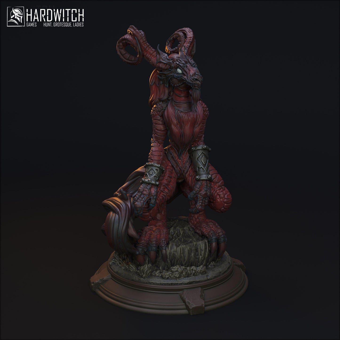 Luminarde Terza | DnD Fantasy Dragonkin collectible Miniature | 32mm / 75mm | by Hardwitch Games