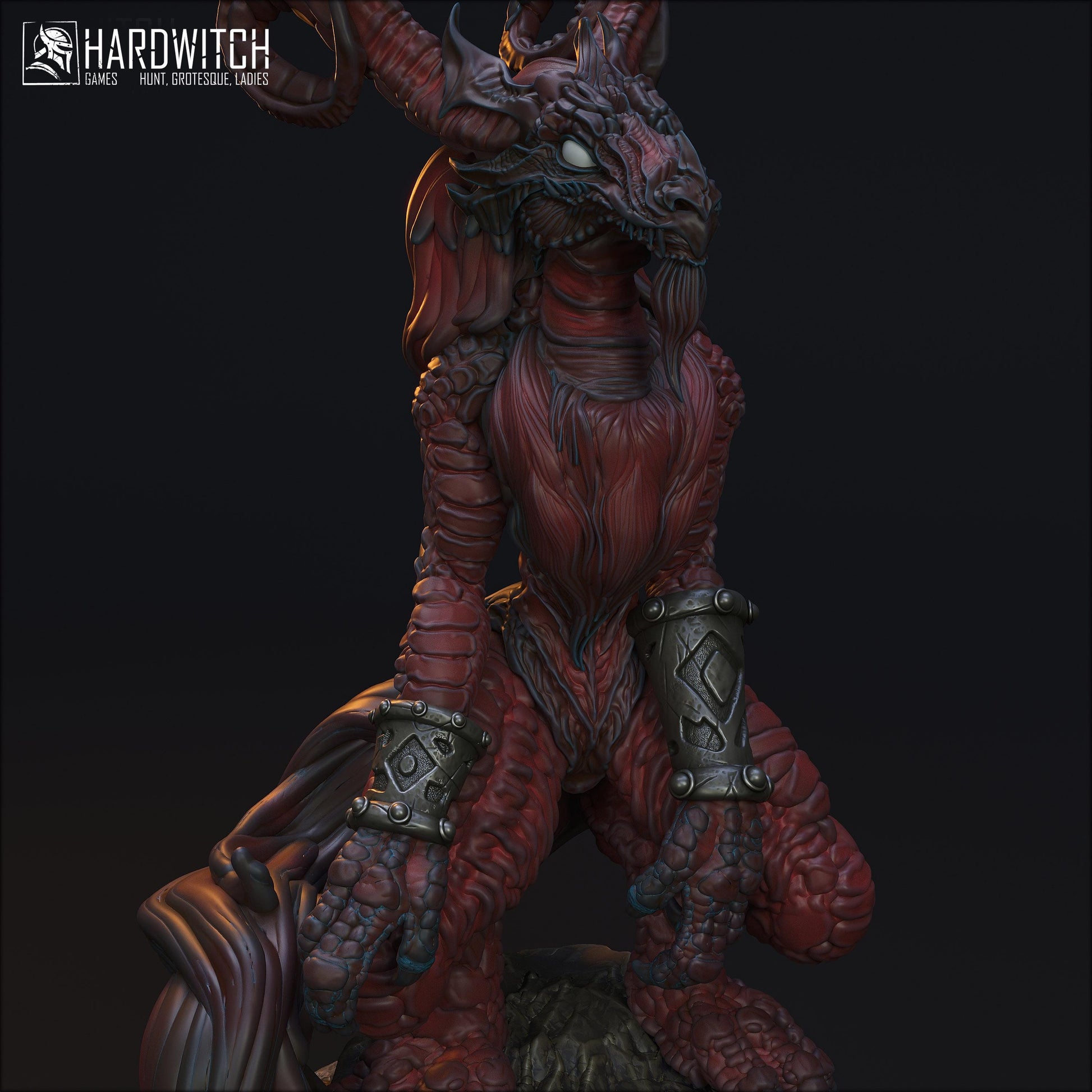 Luminarde Terza | DnD Fantasy Dragonkin collectible Miniature | 32mm / 75mm | by Hardwitch Games