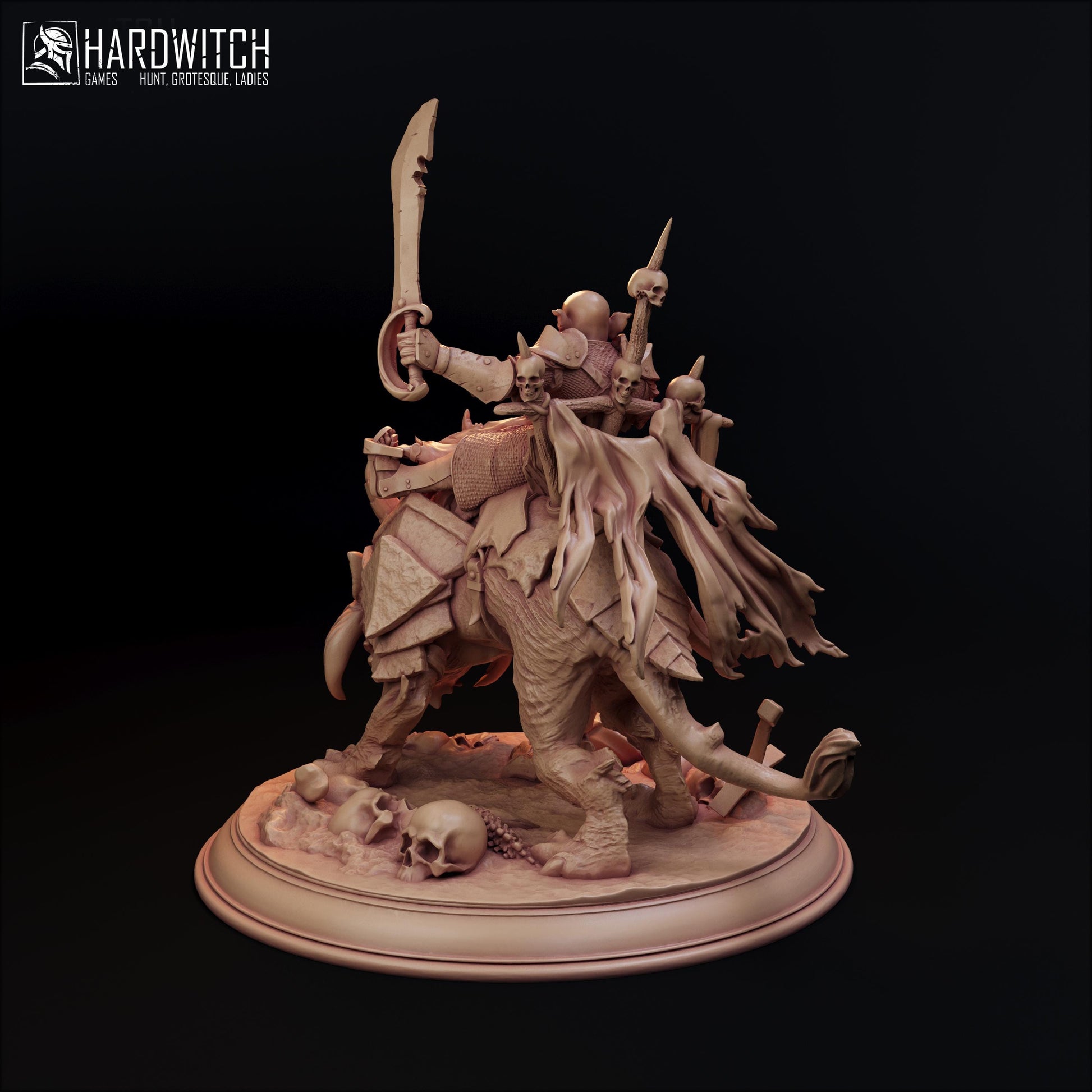 Zurek Groba | DnD Fantasy Goblin Cavalry Warrior collectible Miniature | 32mm / 75mm | by Hardwitch Games
