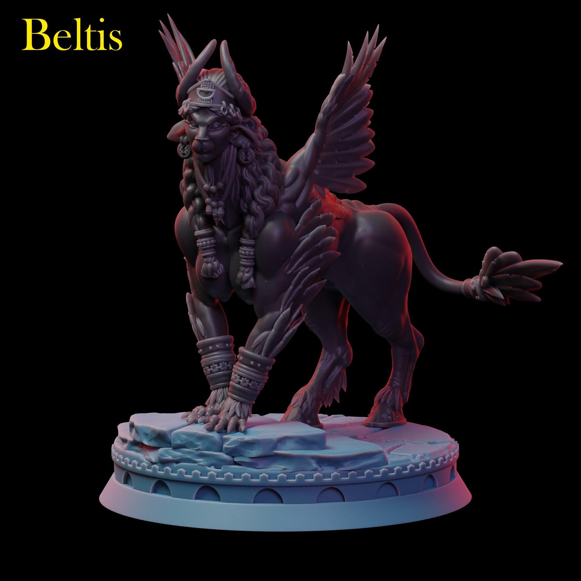 Sons of Lamassu | DnD Sphinx Chimera Monster Collectible Miniature | by 3DPZ Studios