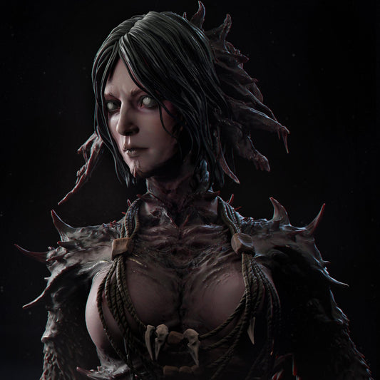 Harpy Bust | Female Demon Monster Girl Collectible Miniature Statue | by Arxila