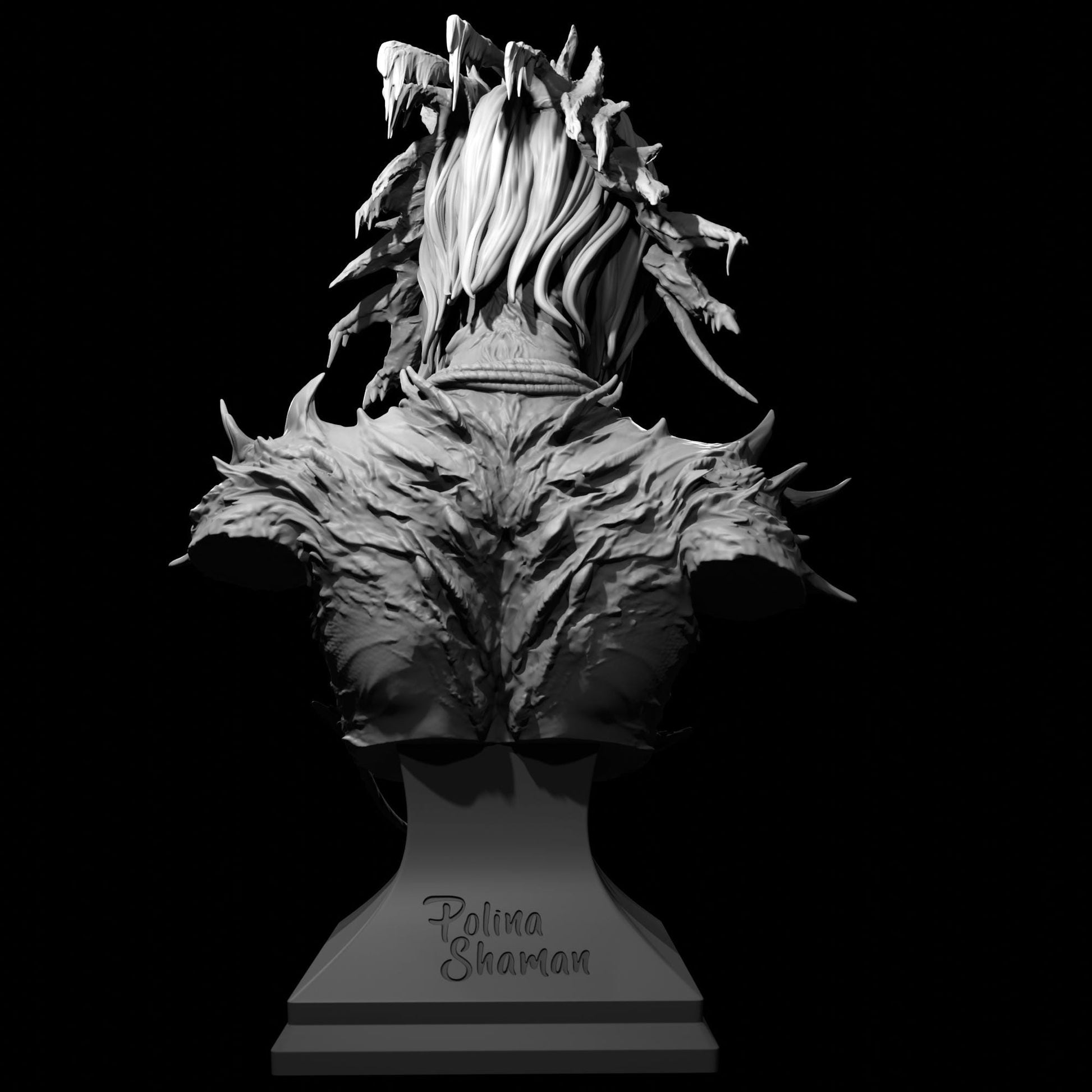 Harpy Bust | Female Demon Monster Girl Collectible Miniature Statue | by Arxila