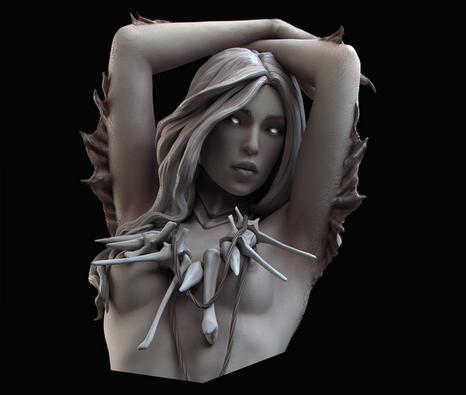 Naga | Female Mermaid Scylla Monster Girl Collectible Miniature Statue | by Arxila