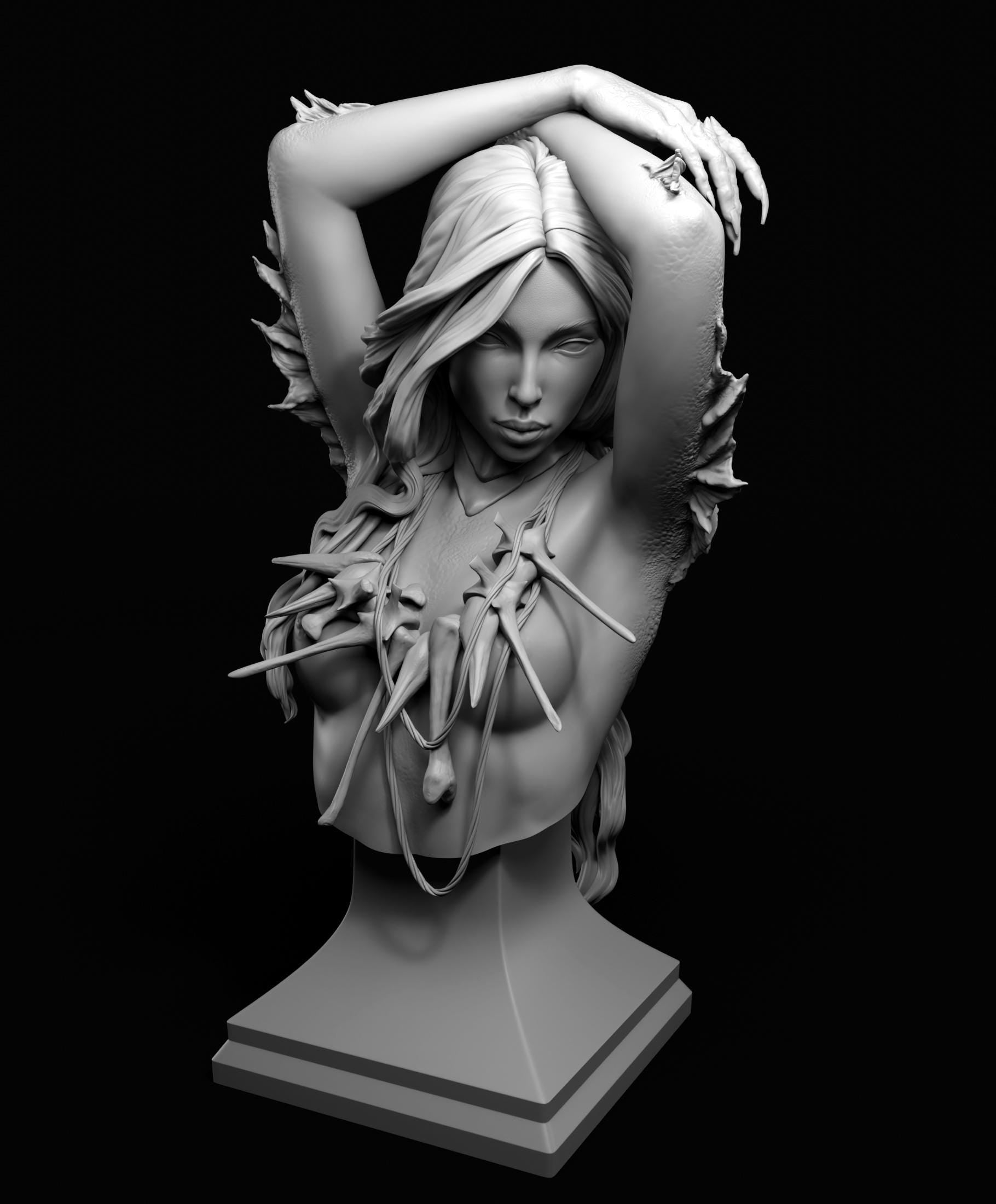 Naga | Female Mermaid Scylla Monster Girl Collectible Miniature Statue | by Arxila