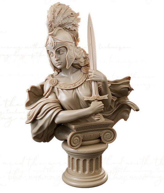 Diana Busts | Greek Mythology Collectible 3D Printed Statue Diorama | by Authorseries Studio