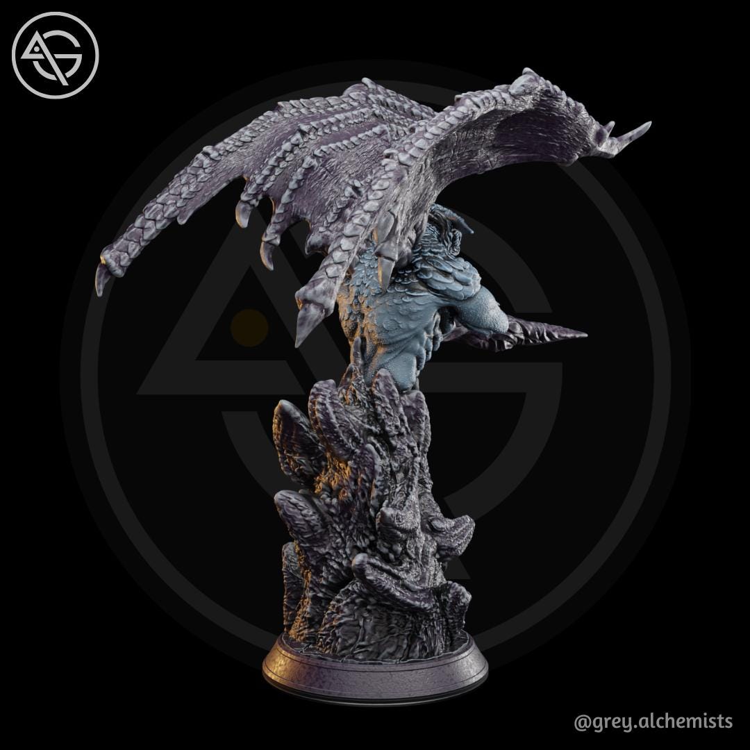 Kaldaroth, the Shadow Demon | DnD Fantasy Demon Lord Monster Collectible Resin Miniature | 75mm | by Grey Alchemists