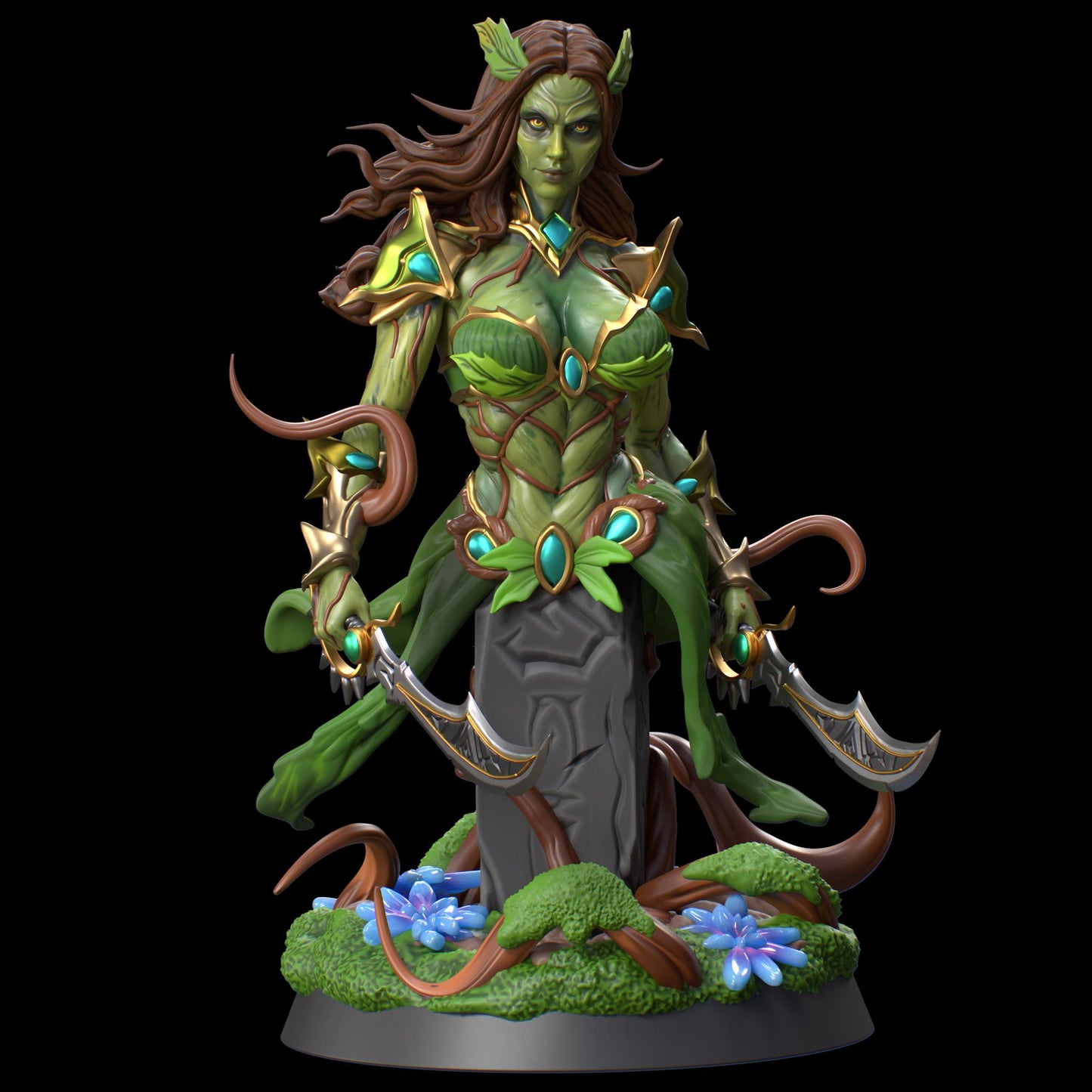 Verdalith | DnD Female Dryad Hamadryad Druid Rogue Collectible Tabletop Pinup Miniature | 40mm / 75mm | by Hold My Miniatures