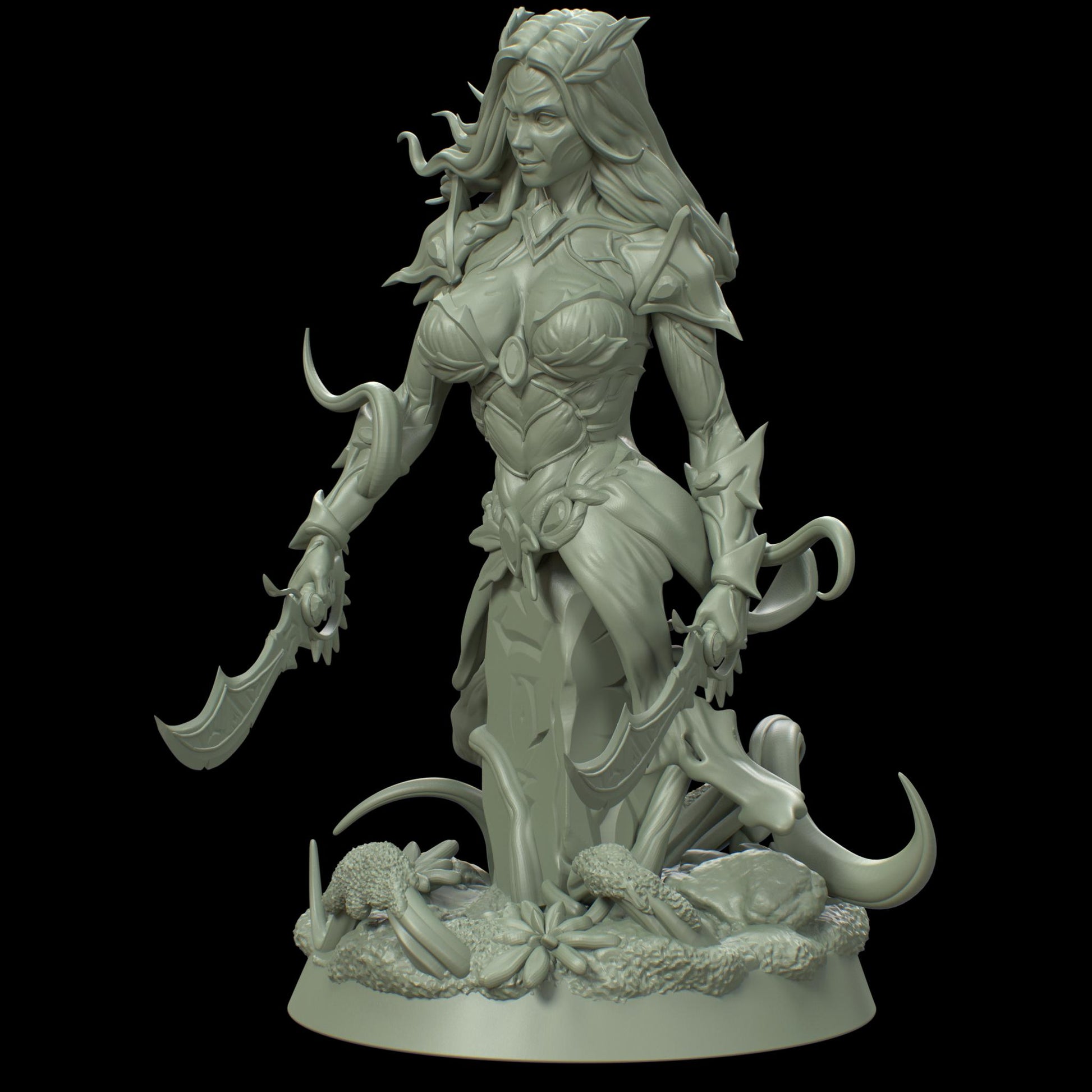 Verdalith | DnD Female Dryad Hamadryad Druid Rogue Collectible Tabletop Pinup Miniature | 40mm / 75mm | by Hold My Miniatures