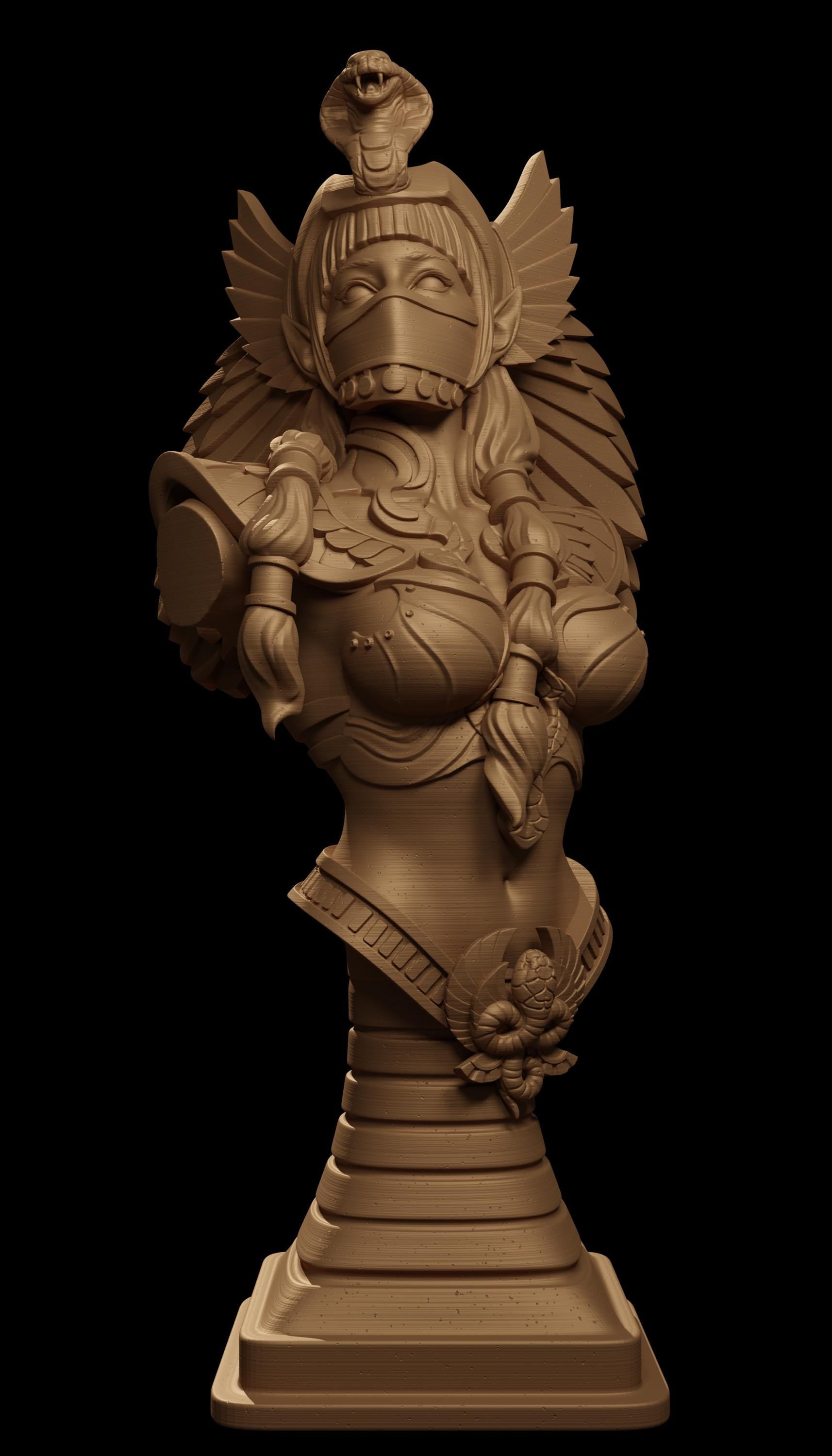 Tiadura, the Snake Sorcerer | DnD Female Human Druid Warlock Egyptian Collectible Tabletop Miniature | 32mm / 75mm | by Jugglers Miniatures