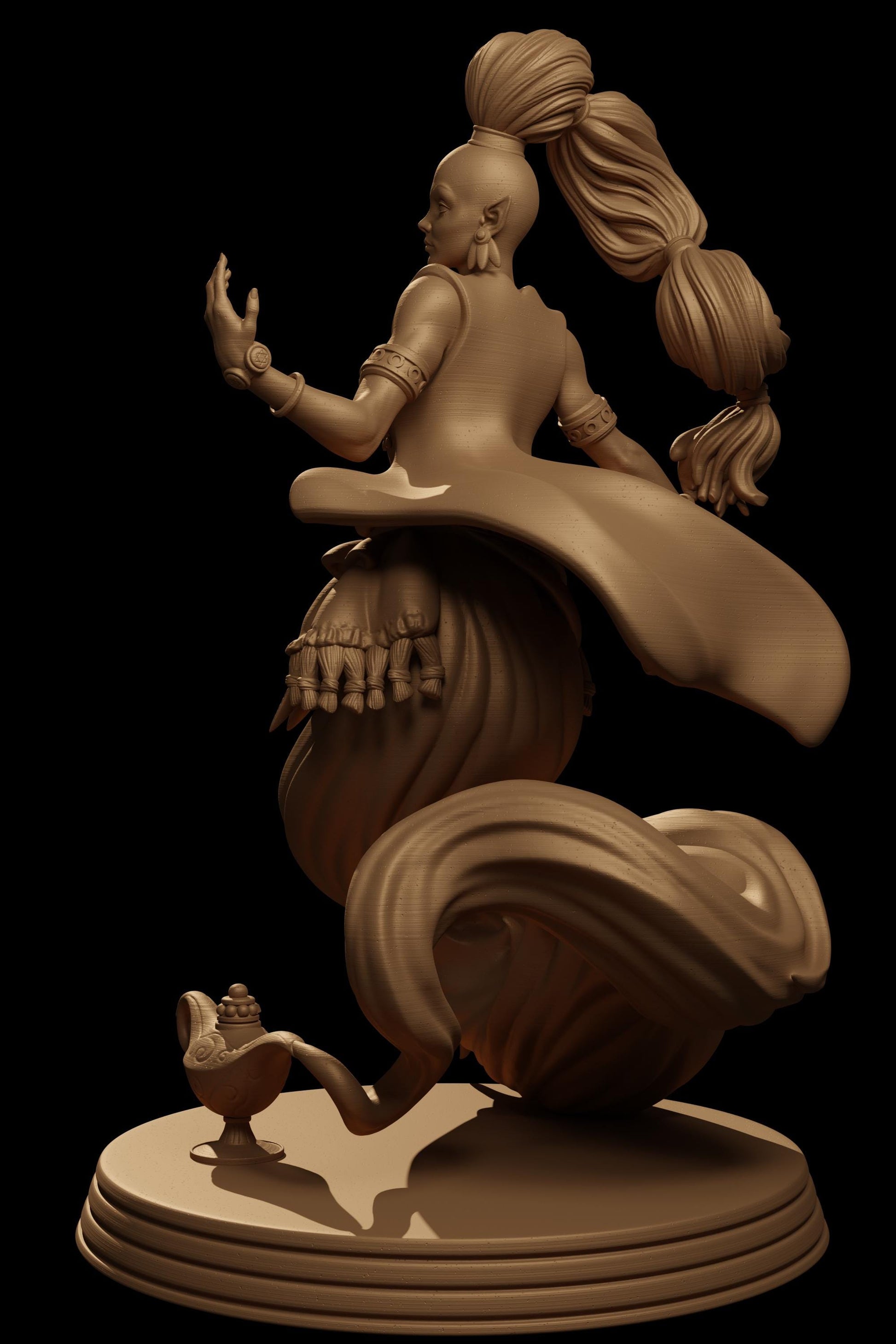 Selnia, the Genie | DnD Female Djinn Egyptian Collectible Tabletop Miniature | 32mm / 75mm | by Jugglers Miniatures