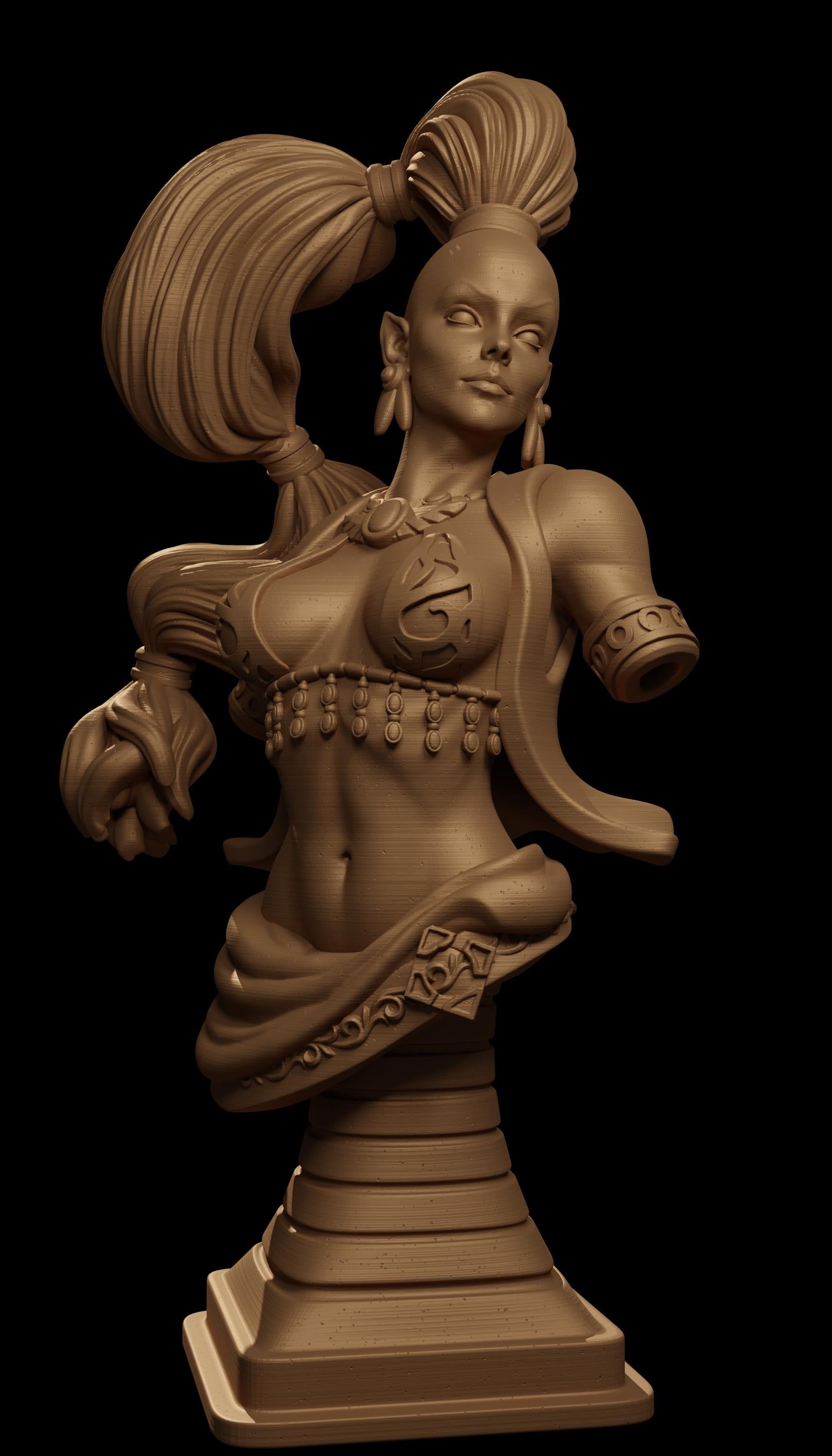 Selnia, the Genie | DnD Female Djinn Egyptian Collectible Tabletop Miniature | 32mm / 75mm | by Jugglers Miniatures