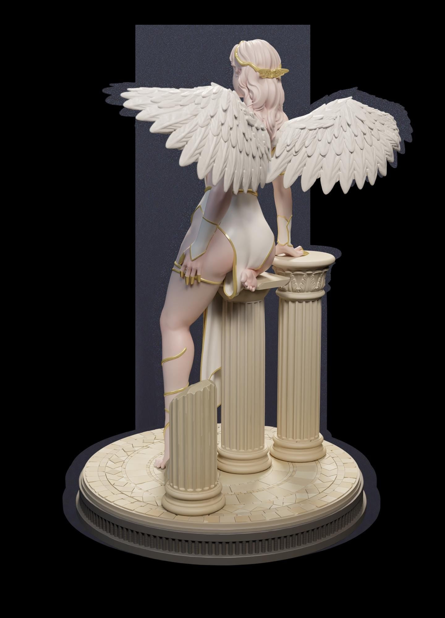 Tisania | Female Angel Holy Divine Collectible Resin Pinup Miniature | by Post Prints
