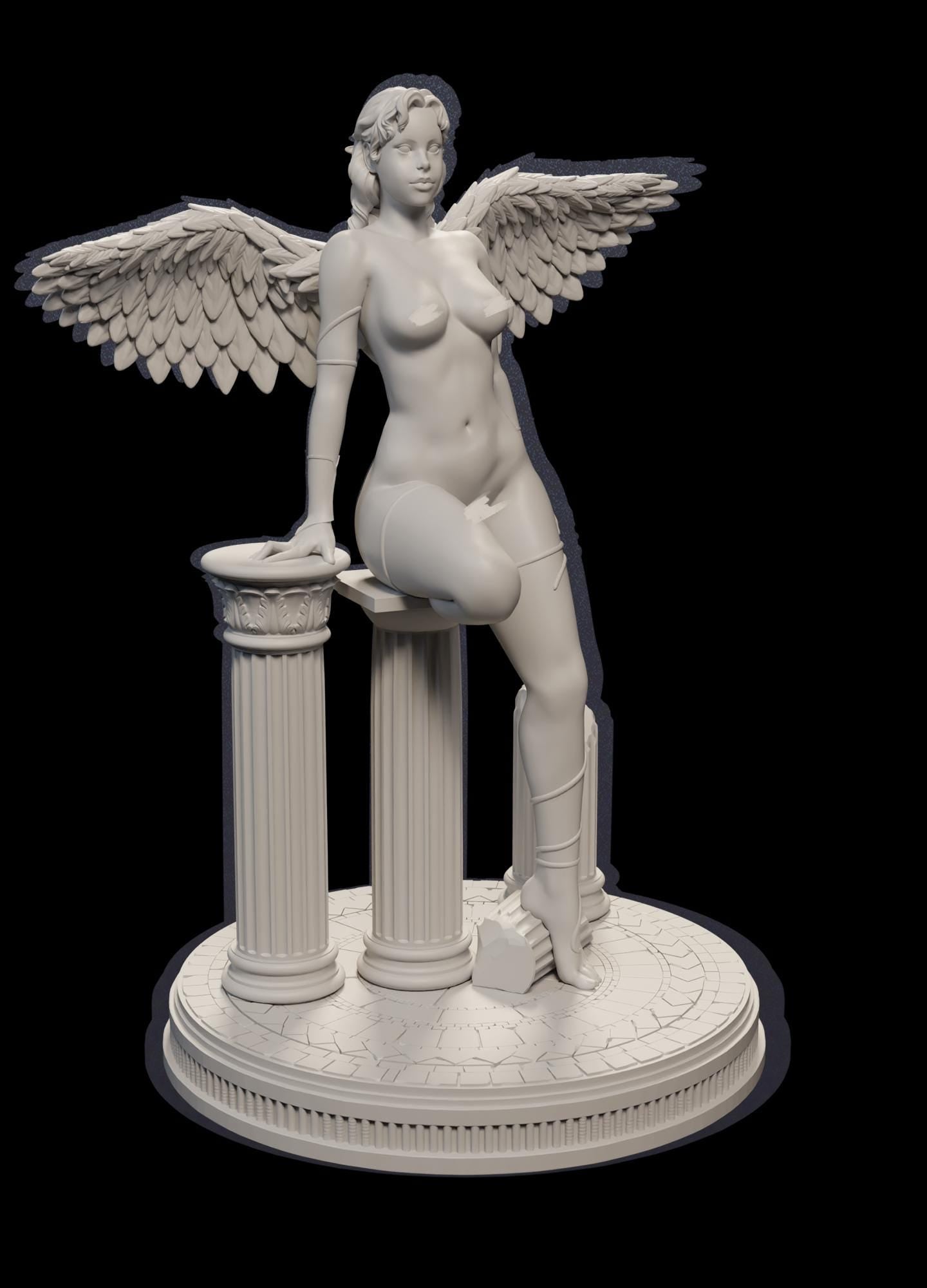 Tisania | Female Angel Holy Divine Collectible Resin Pinup Miniature | by Post Prints