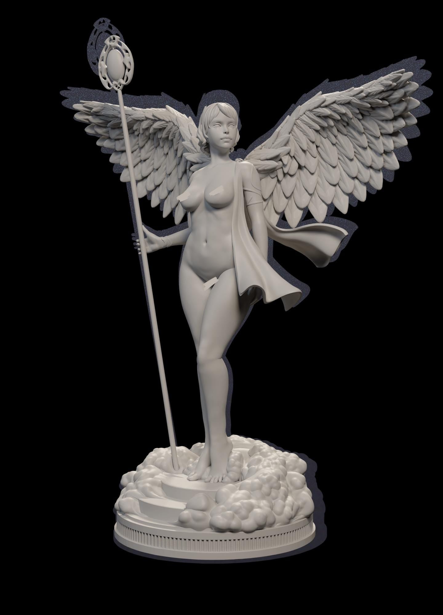 Velmora | Female Angel Holy Divine Collectible Resin Pinup Miniature | by Post Prints