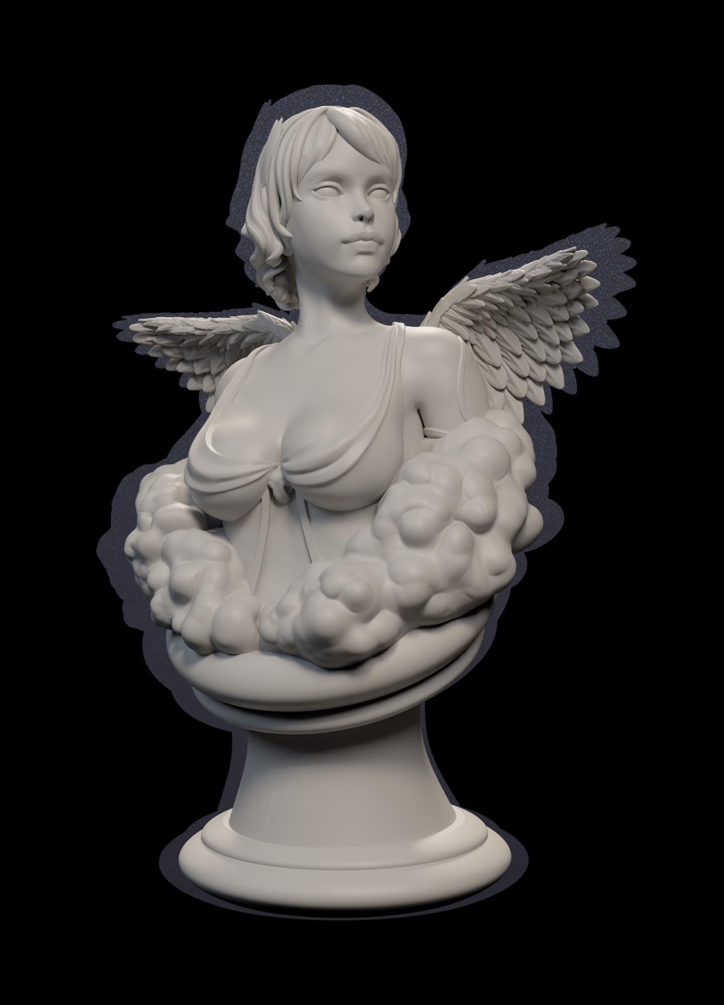 Velmora | Female Angel Holy Divine Collectible Resin Pinup Miniature | by Post Prints