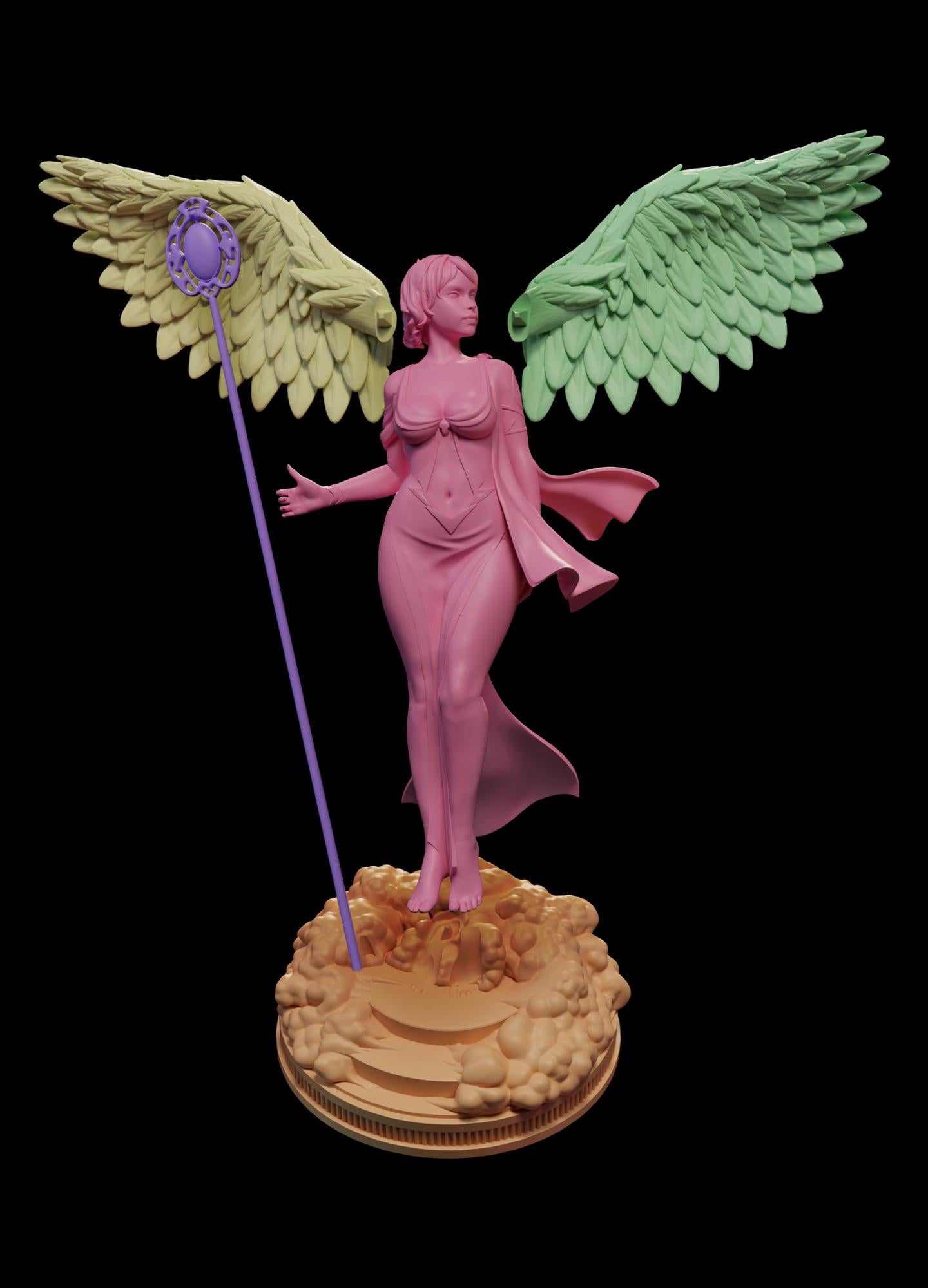 Velmora | Female Angel Holy Divine Collectible Resin Pinup Miniature | by Post Prints