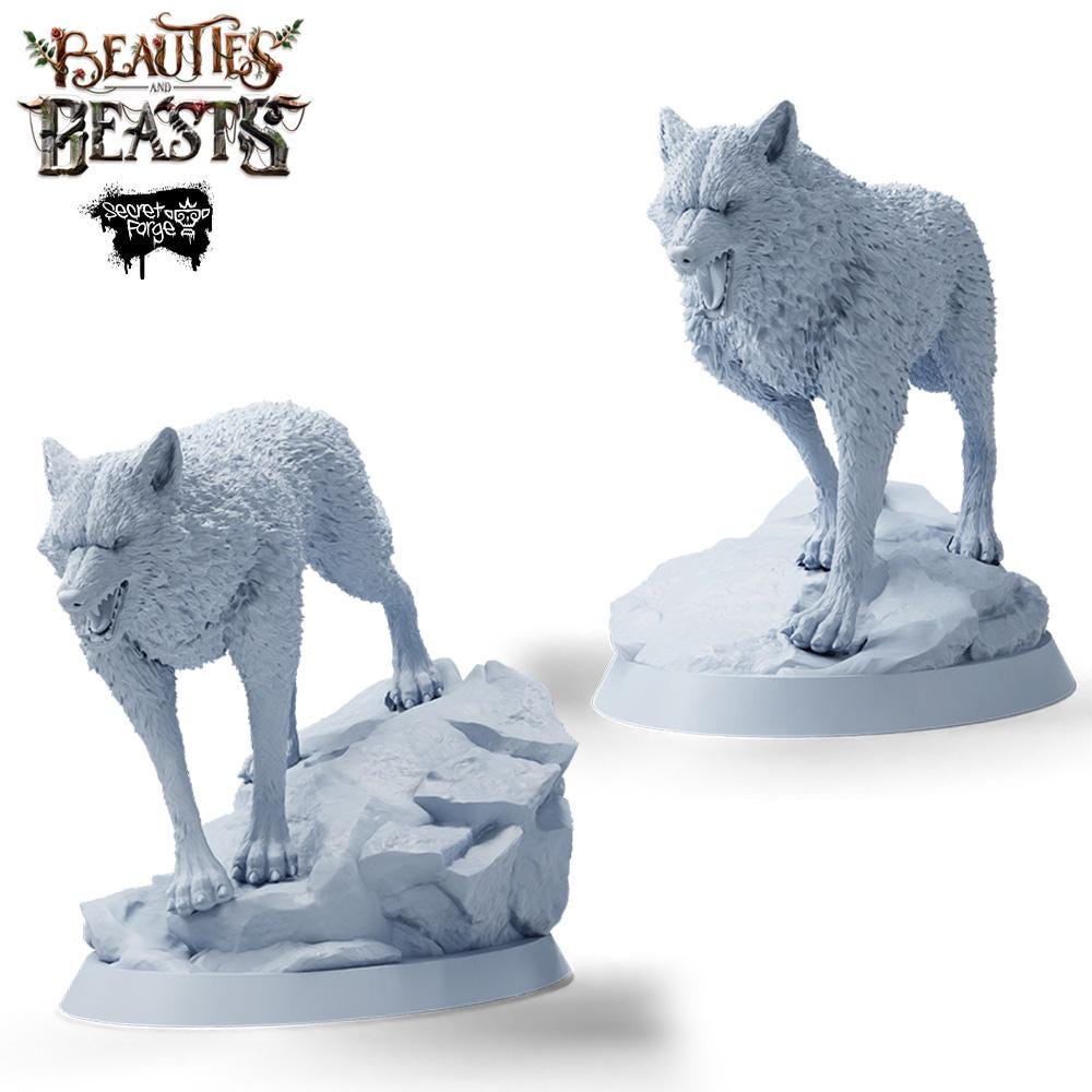 Fenris | Female Tribal Barbarian Collectible Resin Pinup Miniature | 40mm / 75mm | by Secret Forge