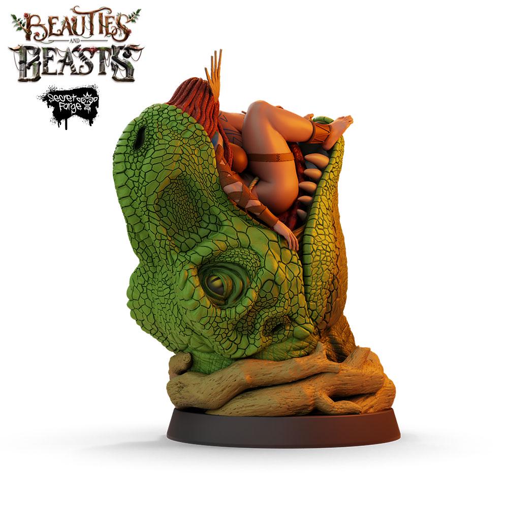 Ragna | Female Tribal Barbarian Warrior Collectible Resin Pinup Miniature | 40mm / 75mm | by Secret Forge