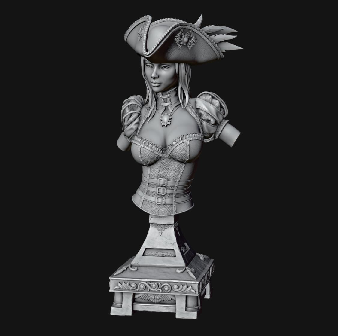 Gisela Krause, Landsknecht Bust | Collectible Resin Miniature Statue | by Solgood Forge