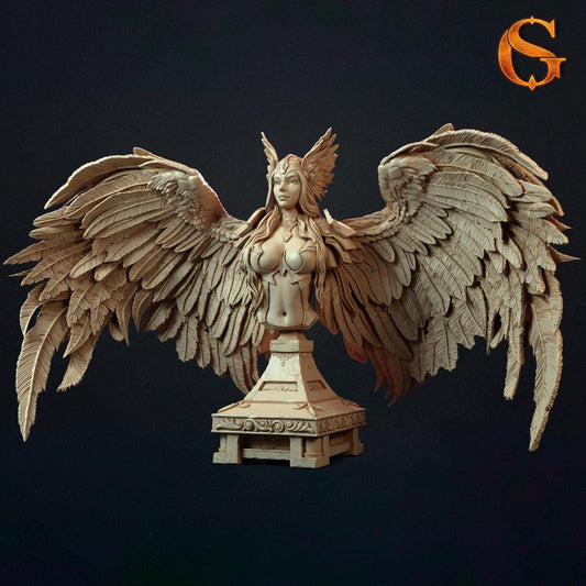 Hrist Odsdottry, Valkyrie Bust | Collectible Resin Miniature Statue | by Solgood Forge