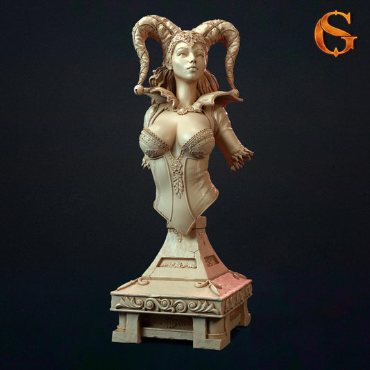Aithne, Fire Eater Bust | Collectible Resin Miniature Statue | by Solgood Forge