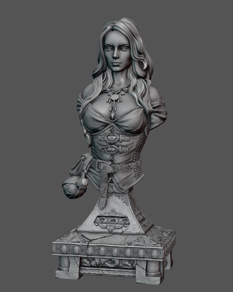 Decapatrix Bust | Collectible Resin Miniature Statue | by Solgood Forge
