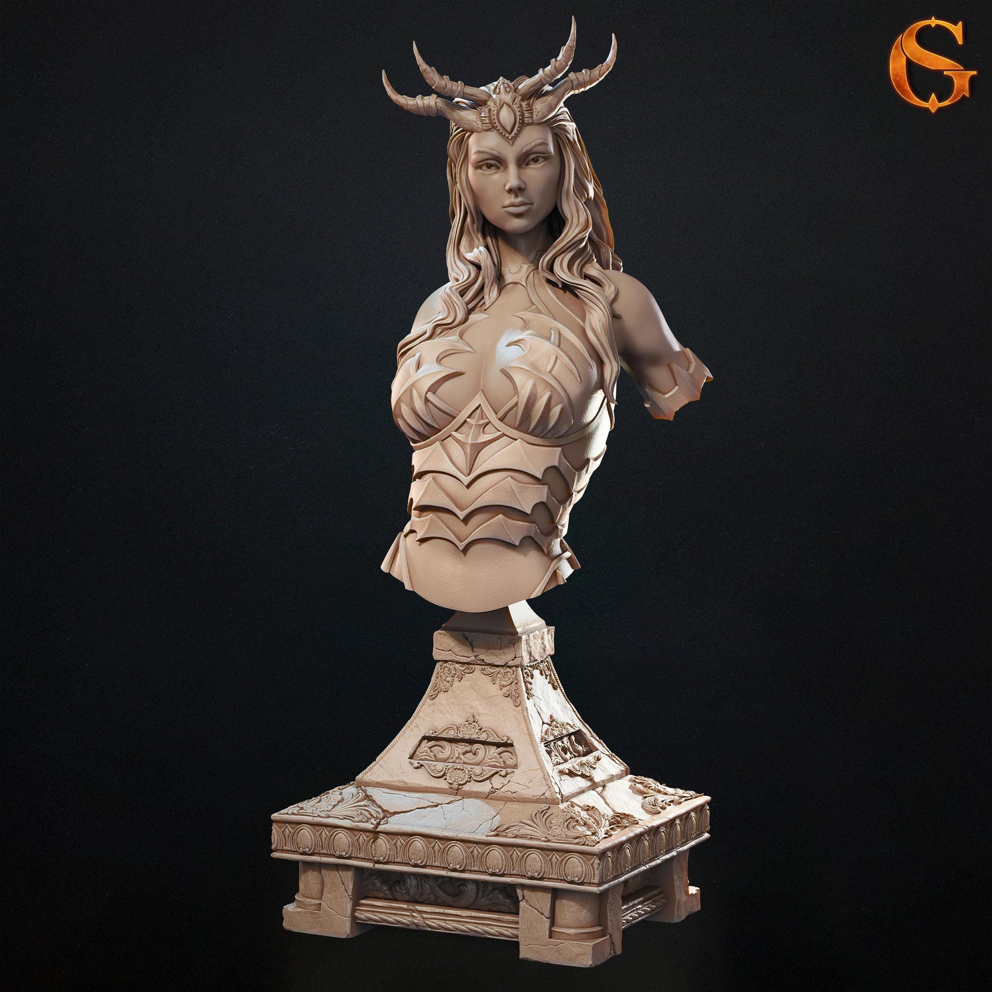 Domina Monstrua Bust | Collectible Resin Miniature Statue | by Solgood Forge