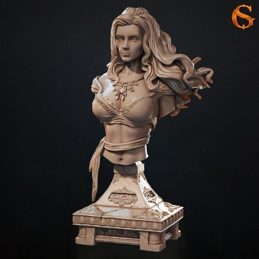 Paivi the Red Bust | Collectible Resin Miniature Statue | by Solgood Forge