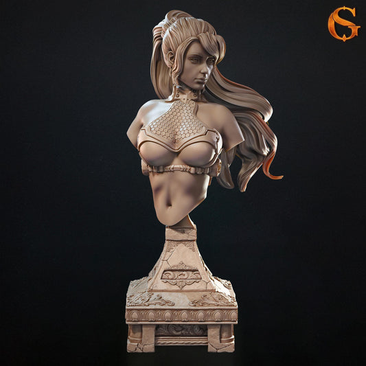 Sentina the Cyborg Bust | Collectible Resin Miniature Statue | by Solgood Forge