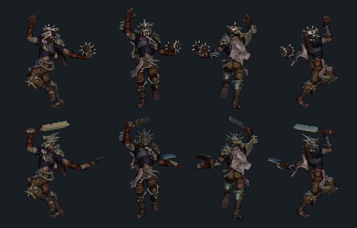 Buran the Stonecrow Hunter | Fantasy Football Collectible Miniature | 54mm / 75mm | by RoninArtsWorkshop