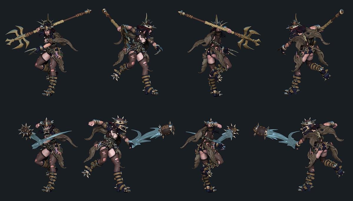 Shibel the Stonecrow Shaman | Fantasy Football Collectible Miniature | 54mm / 75mm | by RoninArtsWorkshop