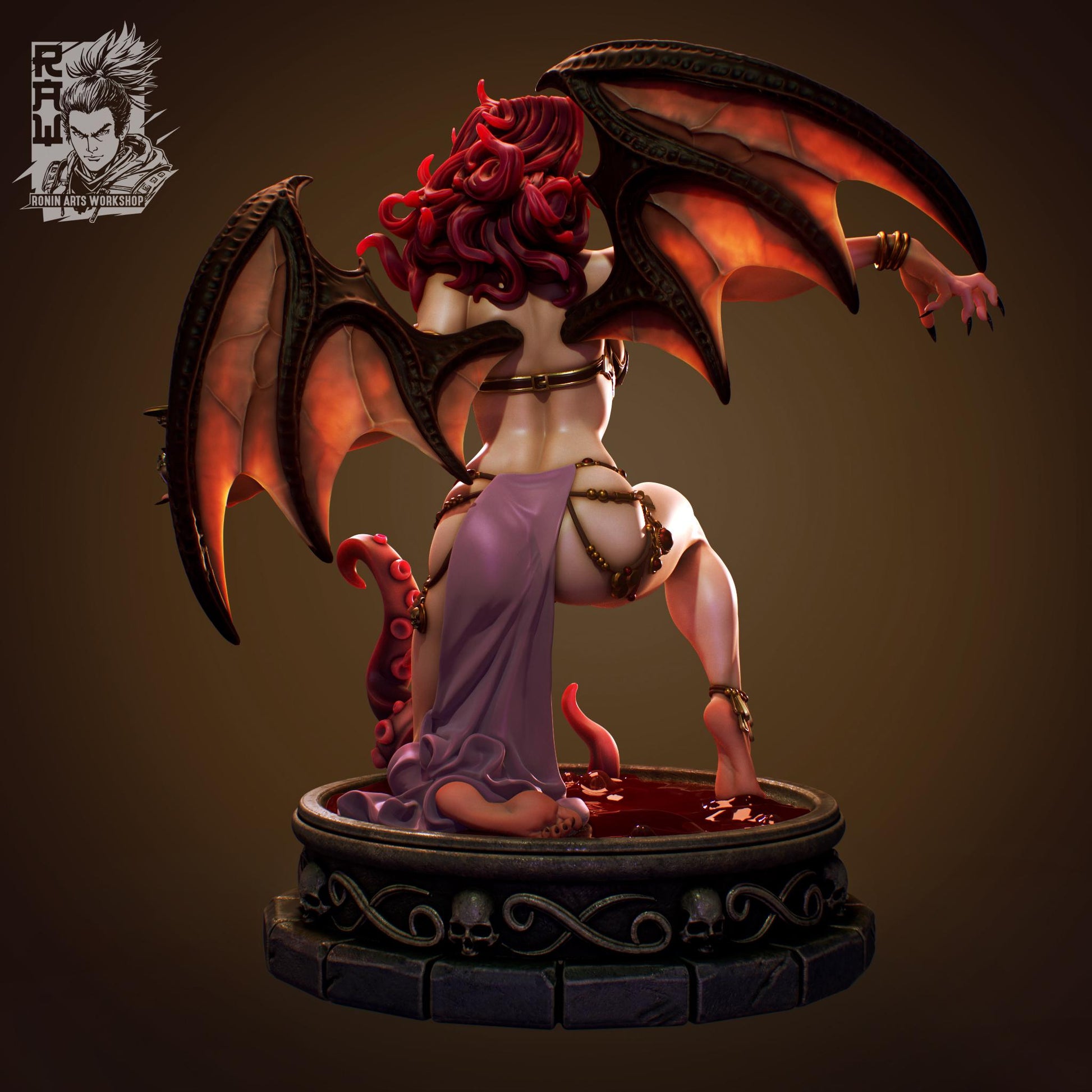 Cassandra the Temptress | DnD Female Fantasy Vampire Collectible Miniature | 54mm / 75mm | by RoninArtsWorkshop
