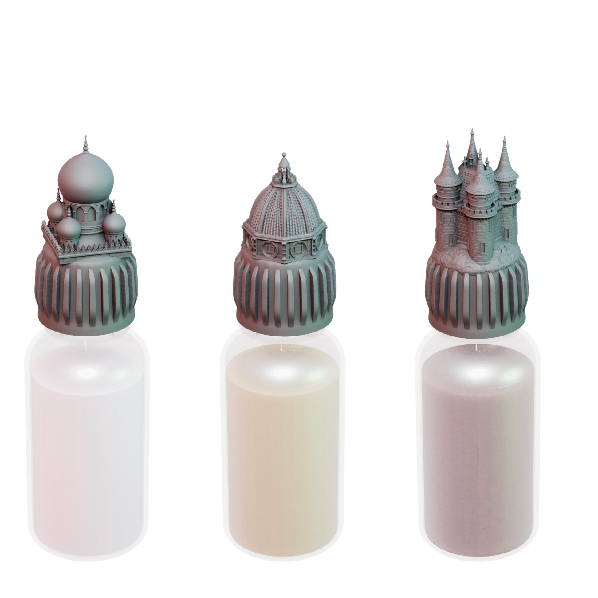 3D Colour Caps - Busts | Resin Paint Dropper bottle replaceable caps | by Crosslances