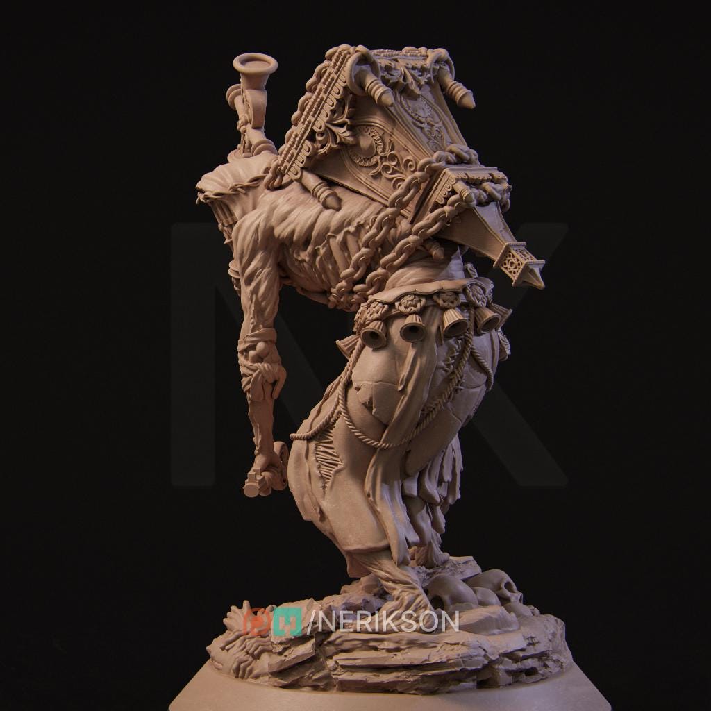 Undead Keeper | DnD Ghoul Lich Collectible Monster Miniature | 35mm / 75mm | by Nerikson