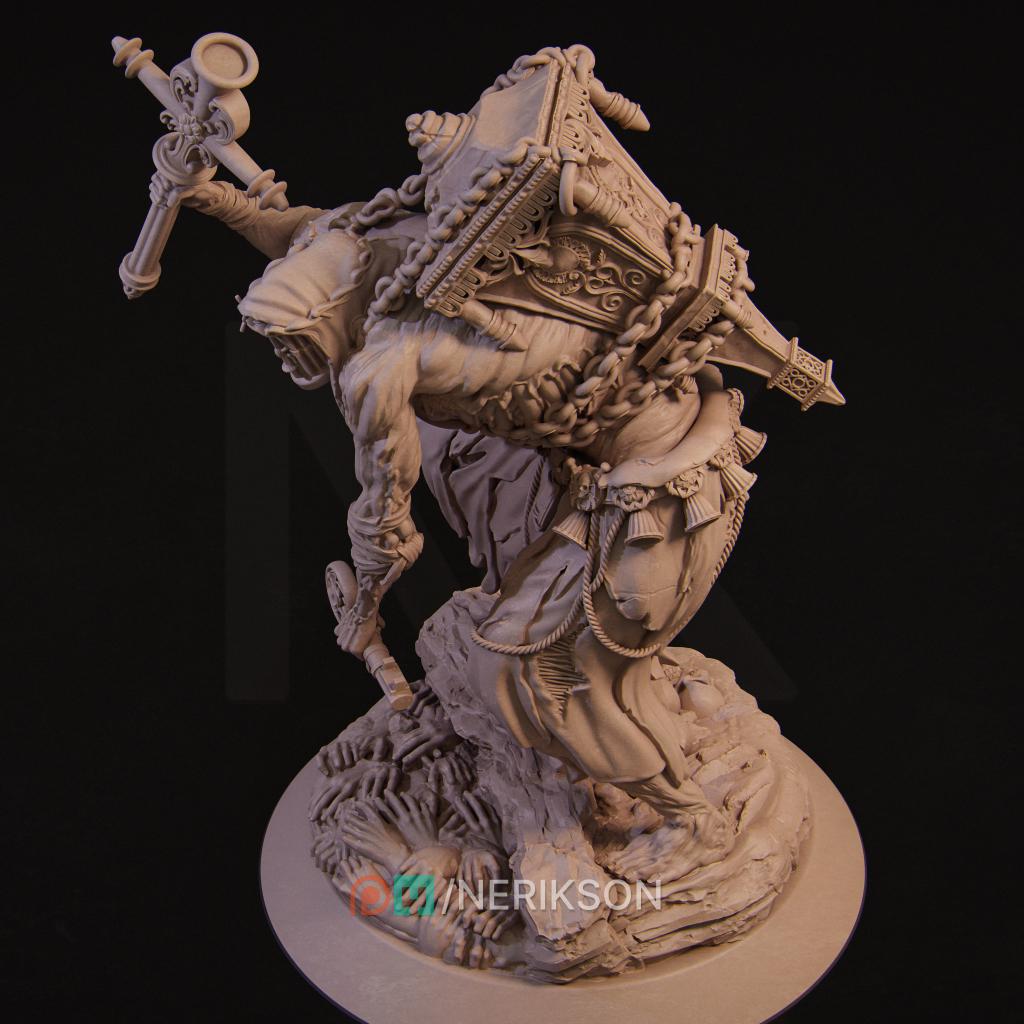 Undead Keeper | DnD Ghoul Lich Collectible Monster Miniature | 35mm / 75mm | by Nerikson