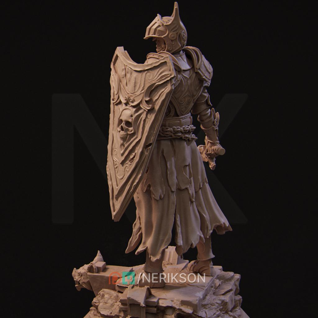 Undead Knight | DnD Ghoul Lich Fighter Collectible Monster Miniature | 35mm / 75mm | by Nerikson