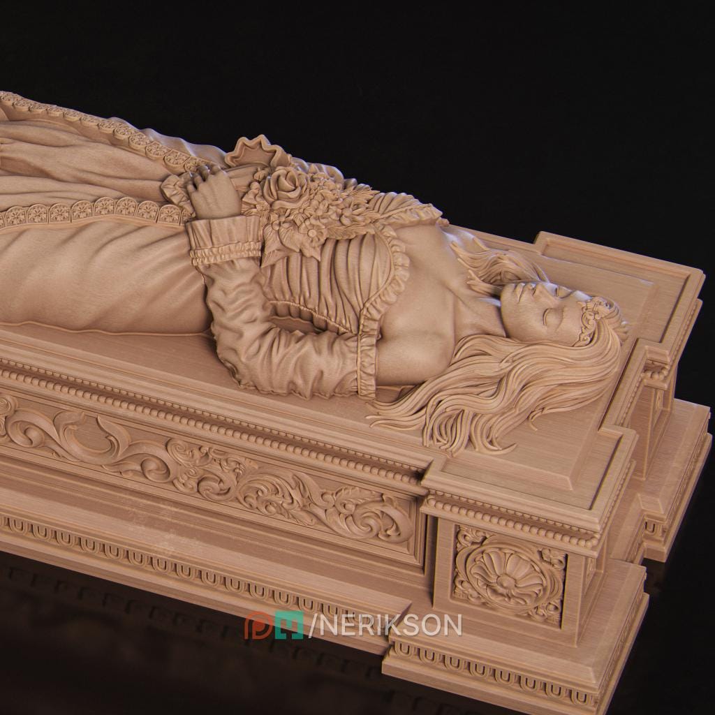 Sleeping Princess | DnD Female Sleeping Beauty Collectible Monster Miniature | 35mm / 75mm | by Nerikson