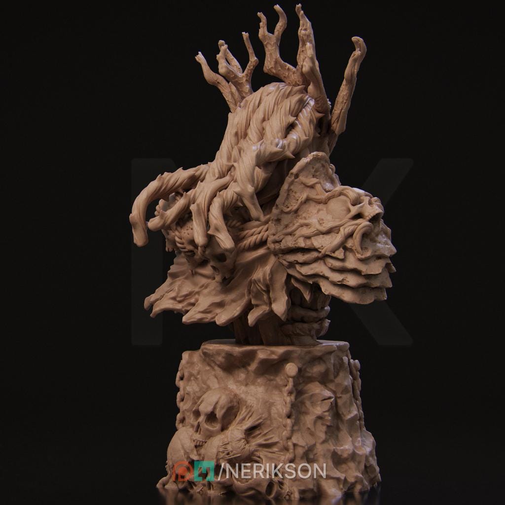 Famine Bust | DnD Four Horsemen Collectible Monster Statue Miniature | by Nerikson