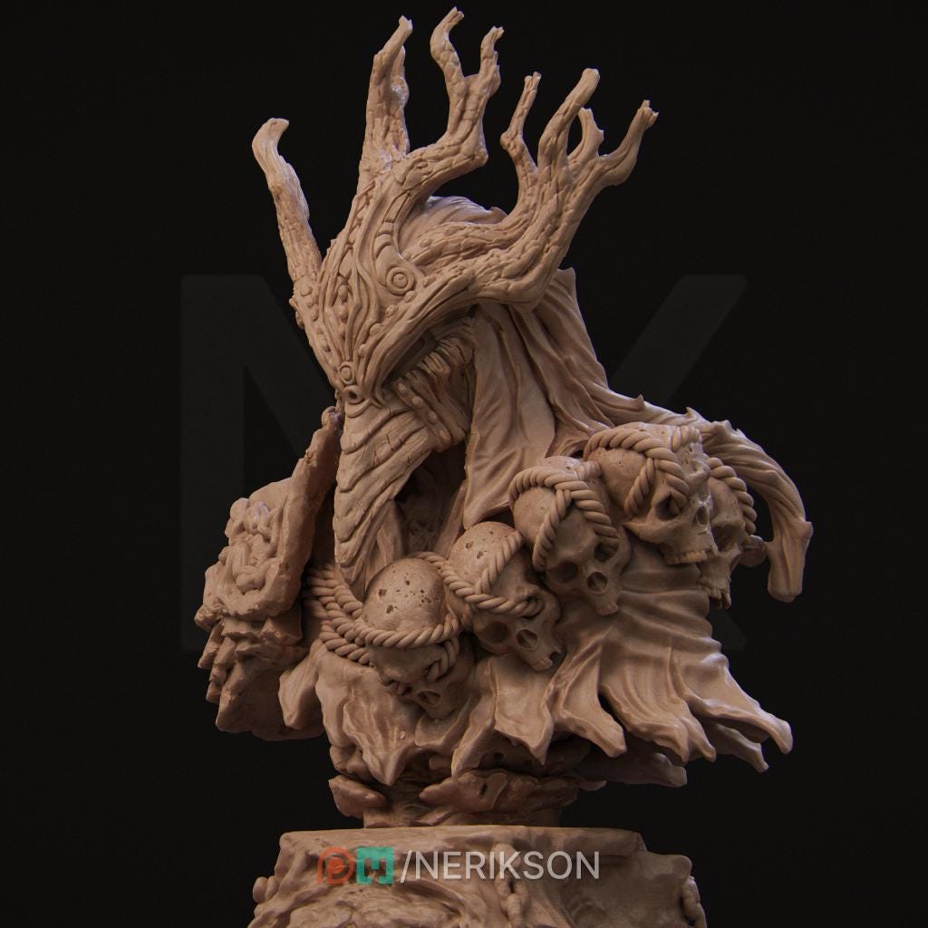 Famine Bust | DnD Four Horsemen Collectible Monster Statue Miniature | by Nerikson