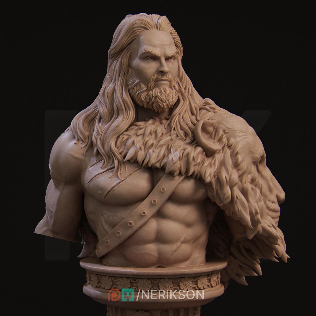 Heracles Bust | Greek & Roman Mythology Collectible Monster Statue Miniature | by Nerikson