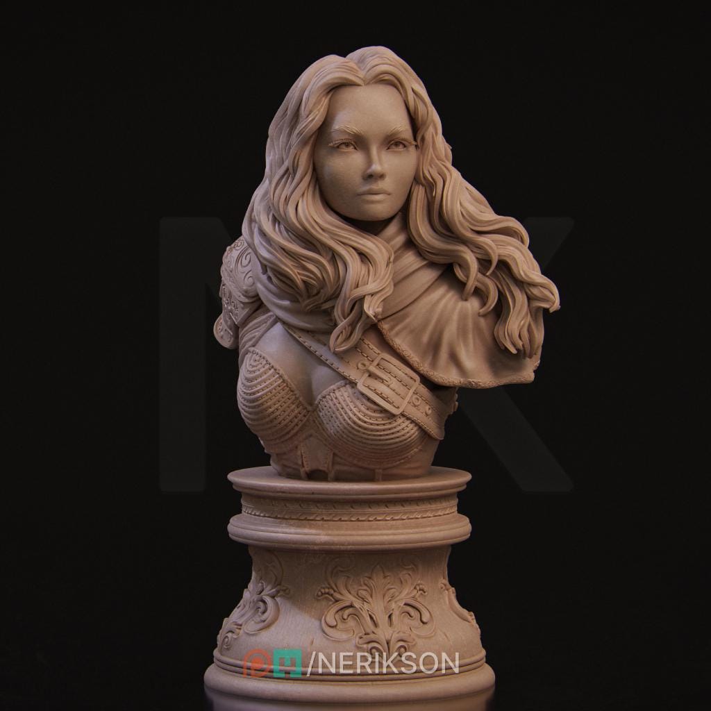 Enika Bust | Collectible Female Bust Statue Miniature | by Nerikson