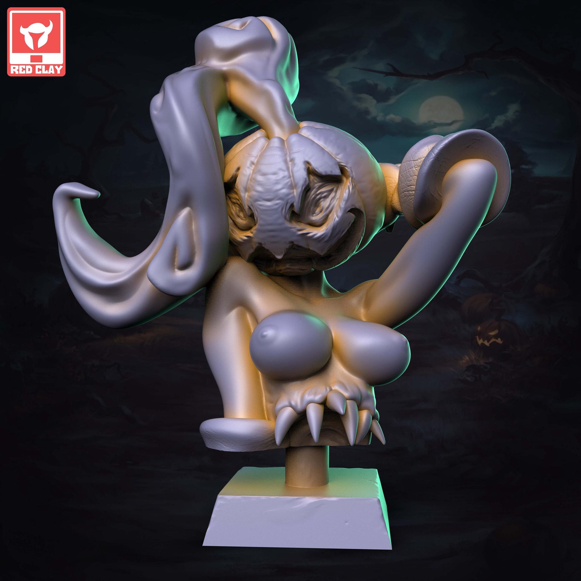 Pumpkill Girls Busts | Collectible Resin Pinup Miniatures Display Statues | by Red Clay Collectibles
