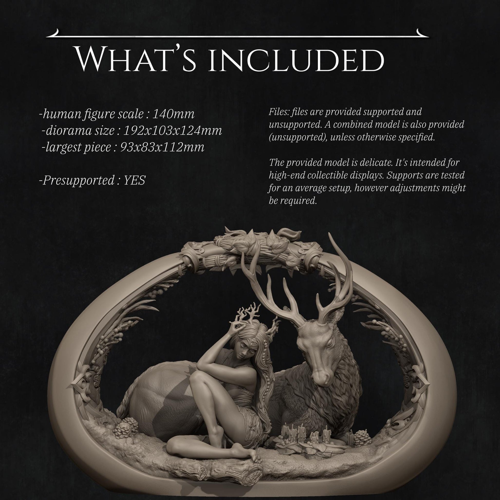 Winter Diorama | Collectible 3D Printed Four Seasons Statue | by Nerikson