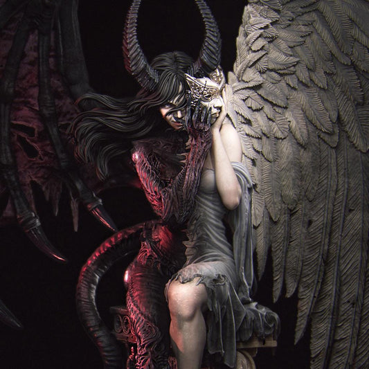 The Face of Evil | Female Fantasy Demoness Collectible Miniature Statue | 75mm / 140mm | by Nerikson